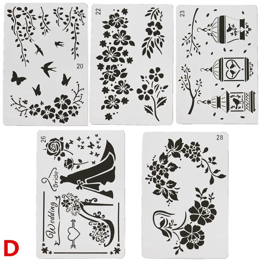 5PCS template D 1 шт. A4 A5 светодиодный светящийся чертежный щит для рисования граффити, планшет для рисования, волшебное рисование, светильник-забавная флуоресцентная ручка, обучающая игрушка - Color: 5PCS template D