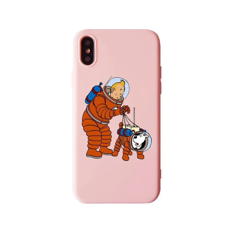 Мягкий силиконовый чехол из ТПУ «Приключения Тинтина» для iPhone XR 10 8 7 Plus 6 6S Plus 5 XS Max 5s SE - Цвет: TPU