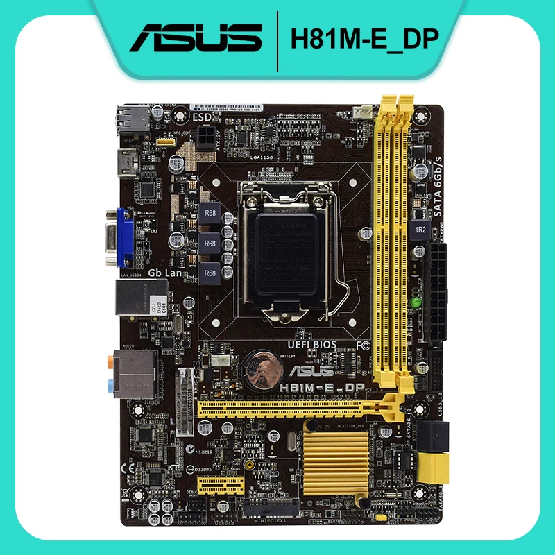 Материнская плата ASUS H81M-E_DP 1150 материнская DDR3 16 Гб ОЗУ поддержка Corei7/i5/i3 CPU Intel H81 SATA3