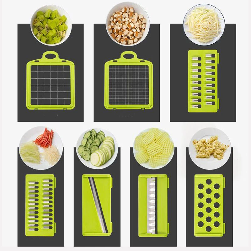 мультислайсер 9 в 1 клипсатор для сетки овощерезка кухонный лук нарезанный