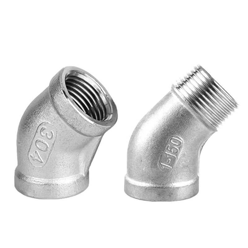 304 нержавеющая сталь 45 градусов колено Двойная Внутренняя резьба соединение внутренняя и внешняя проволока водопроводная труба 135 градусов колено 2346 точек 1