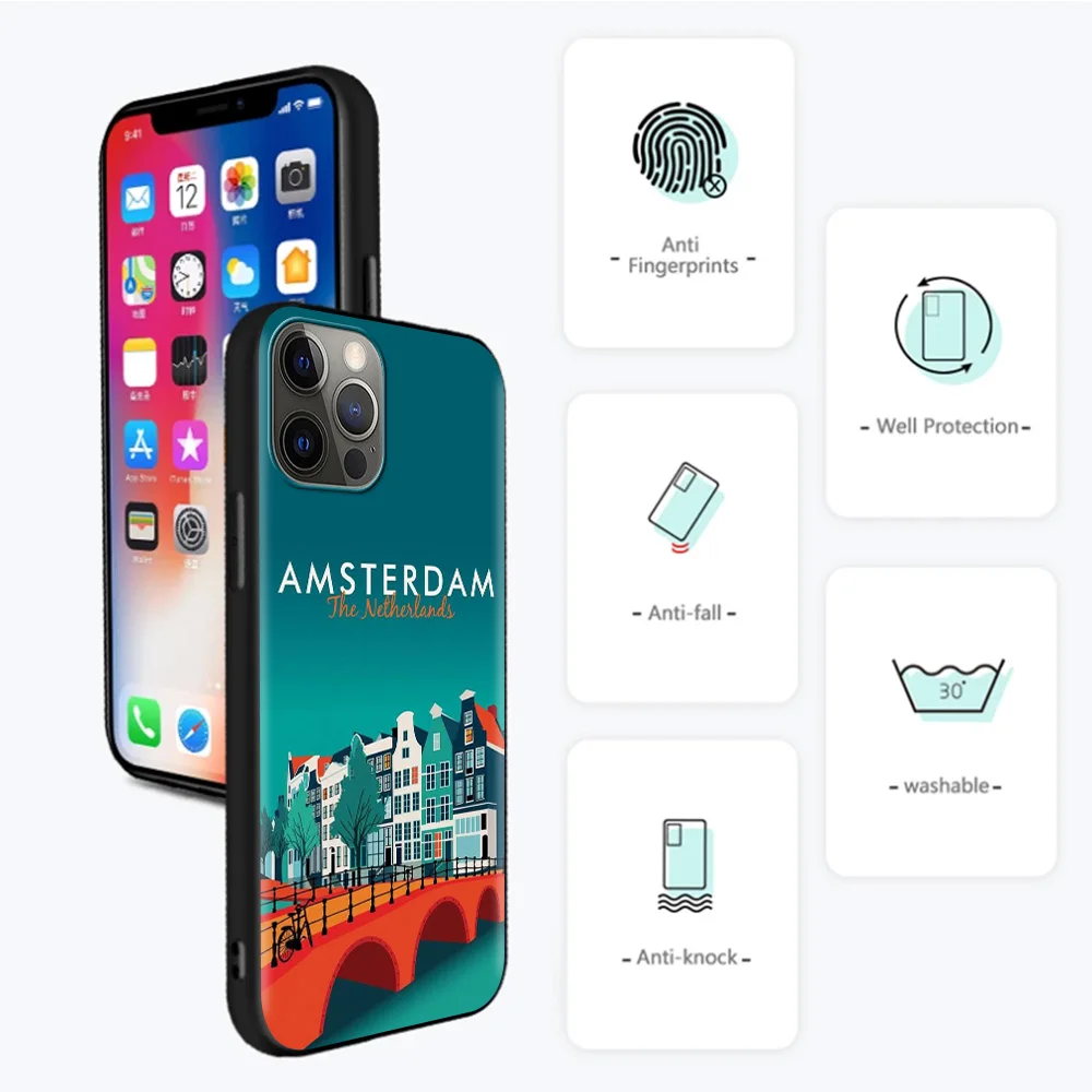 Чехол для телефона Apple iPhone 11 13 12 Pro Max Mini X XS XR 6 6S 7 8 Plus 5 цветов (2020) Постер путешествий