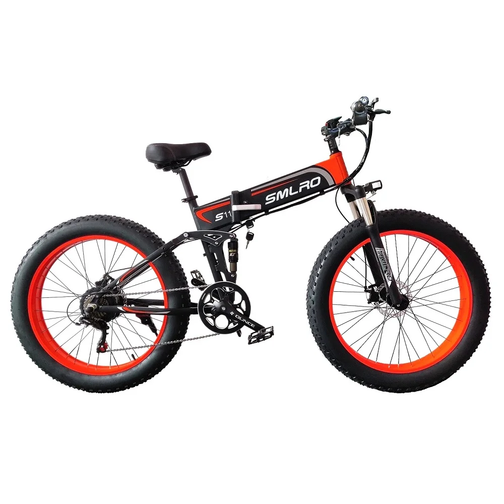 Verkauf 1000W Motor 14AH SAMSUNG Batterie E-Bike Hydraulische Bremse 26 Zoll Fett Reifen Elektrische Fahrrad Elektrische Fahrrad Freies Verschiffen