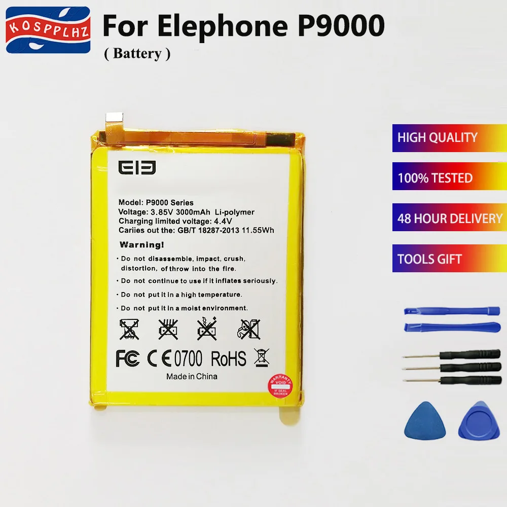 Оригинальный 3000 аккумулятор для телефона мАч Elephone P9000 батарея Замена батареи Lite +