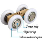 Медный Подвесной шкив для душевой кабины, стеклянная раздвижная дверь для ванной, водонепроницаемый подшипник, подвесное колесо, шкив для ванной