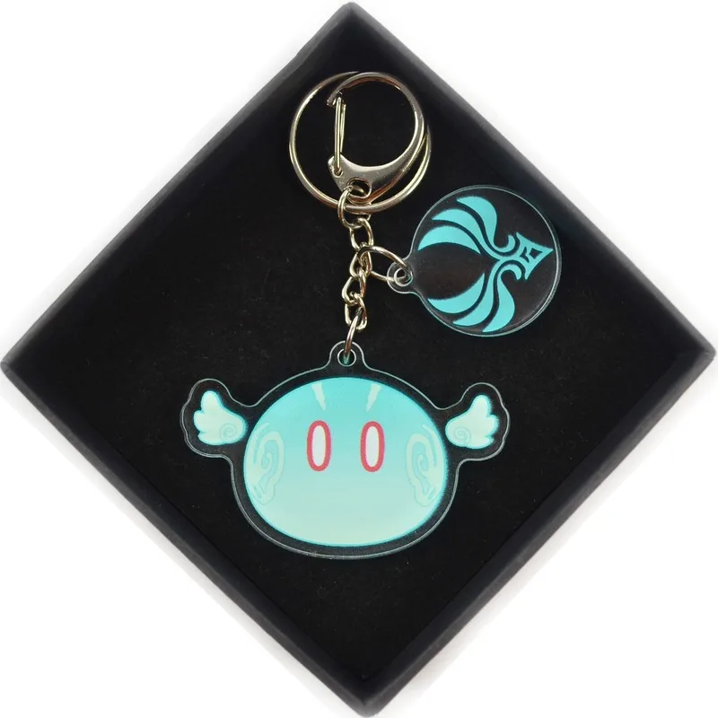 Genshin Impact Keychain Man Slime Keyring Women Pendant Key Holder Couples Chain Bags Party Acrylic Metal Breloczek | Украшения и