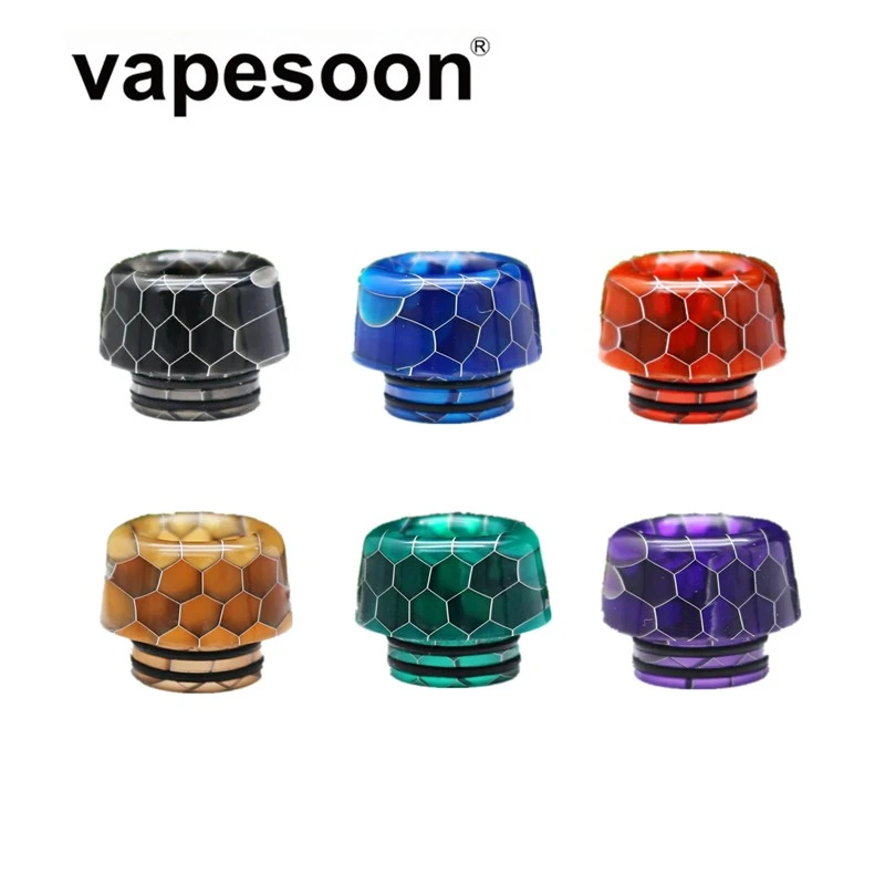 

25pc Mushroom Snake Skin Resin Cobra 810 Drip Tip for Vape e-Cigarette Atomizer Vaporizer TFV12 Prince Tank Ello VATE Duro