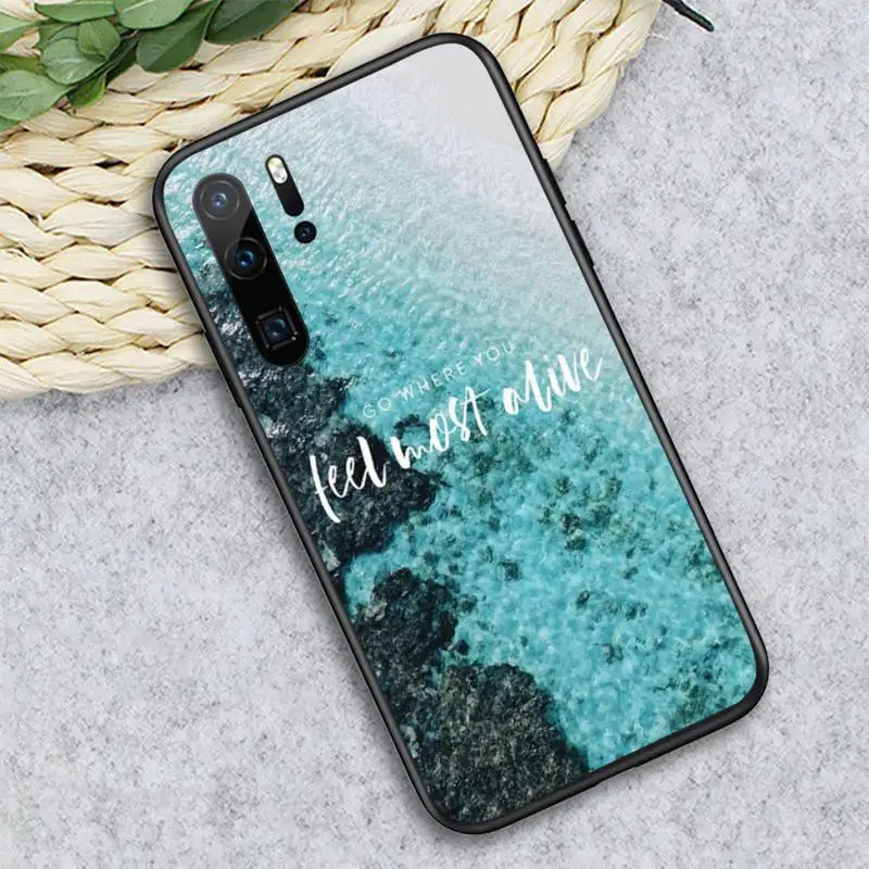 

Travel mountain sea beach quotes Phone Case For Huawei honor Mate P 10 20 30 40 i 9 8 pro x Lite smart 2019 nova 5t