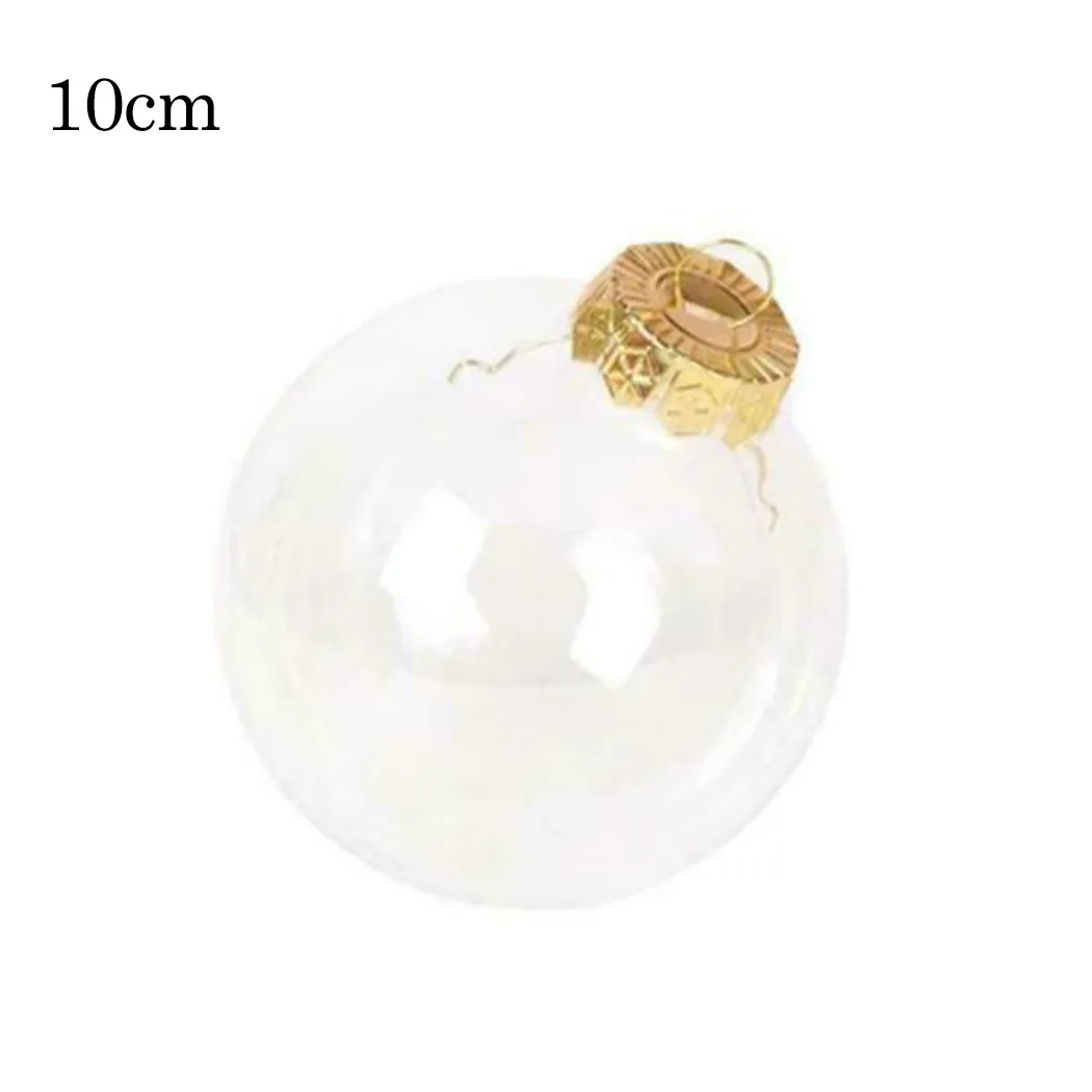 

12 Pcs Clear Plastic Balls Baubles Fillable Christmas Tree Ornaments Xmas Pendant For Home Decoration Accessories