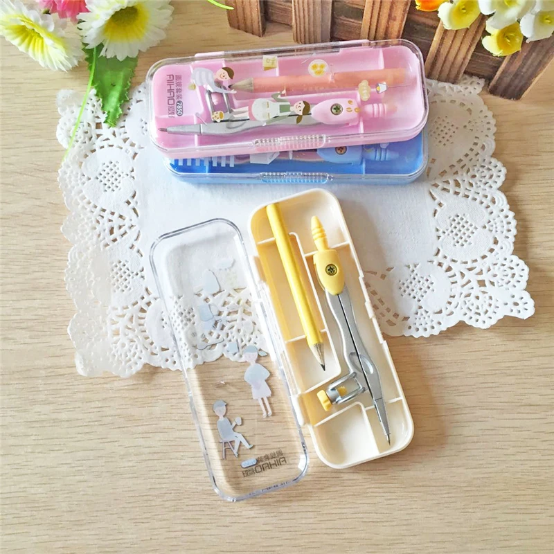 Геометрия по математике металлический циркуль с карандашами 1 коробка |