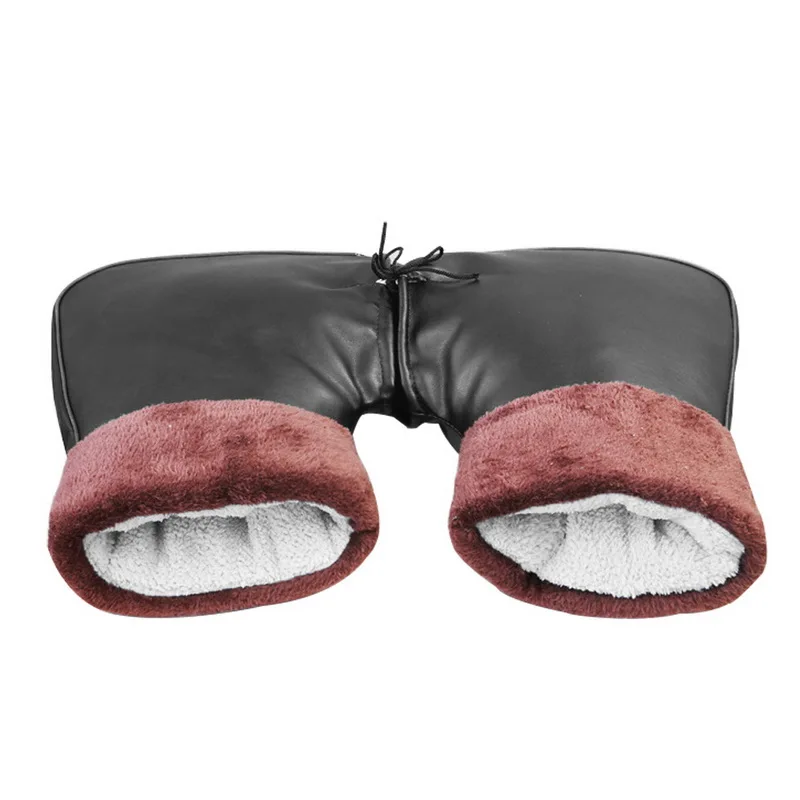 1 пара черная мотоциклетная ручка муфта для руля зимняя теплая крышка перчатки |