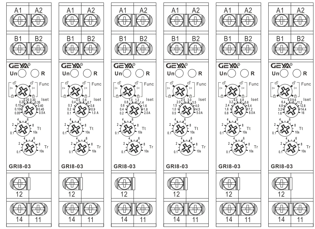 GEYA GRI8-03 по току или по току Электронное Реле тока 0.05A 1A 2A 5A 8A 16A Реле тока