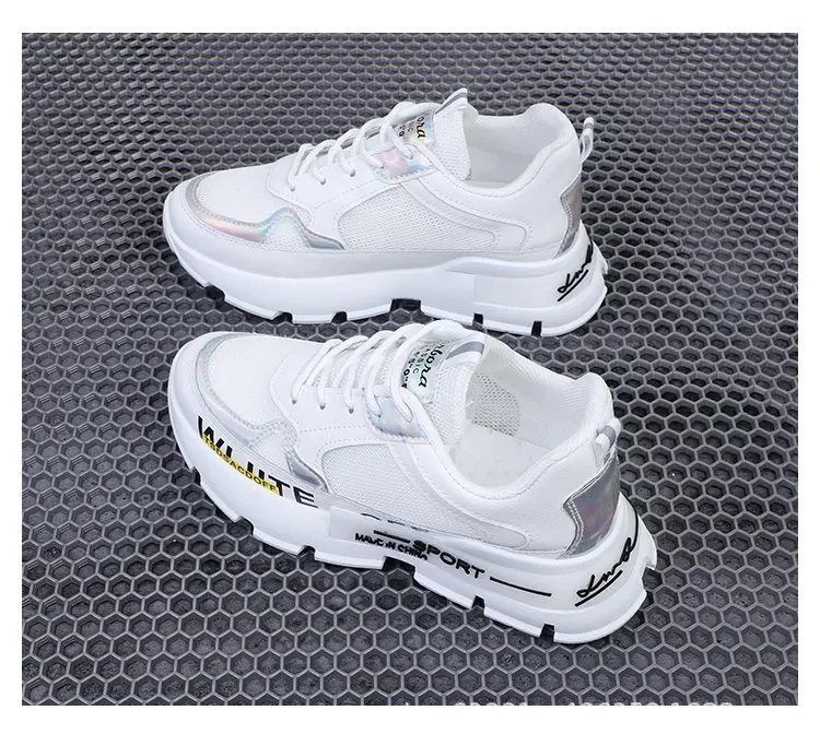 

2020 Sports Footwear Women's Running Shoes 2020 Summer New Mesh Breathable Platform Increased All-match Student's Shoes A7205