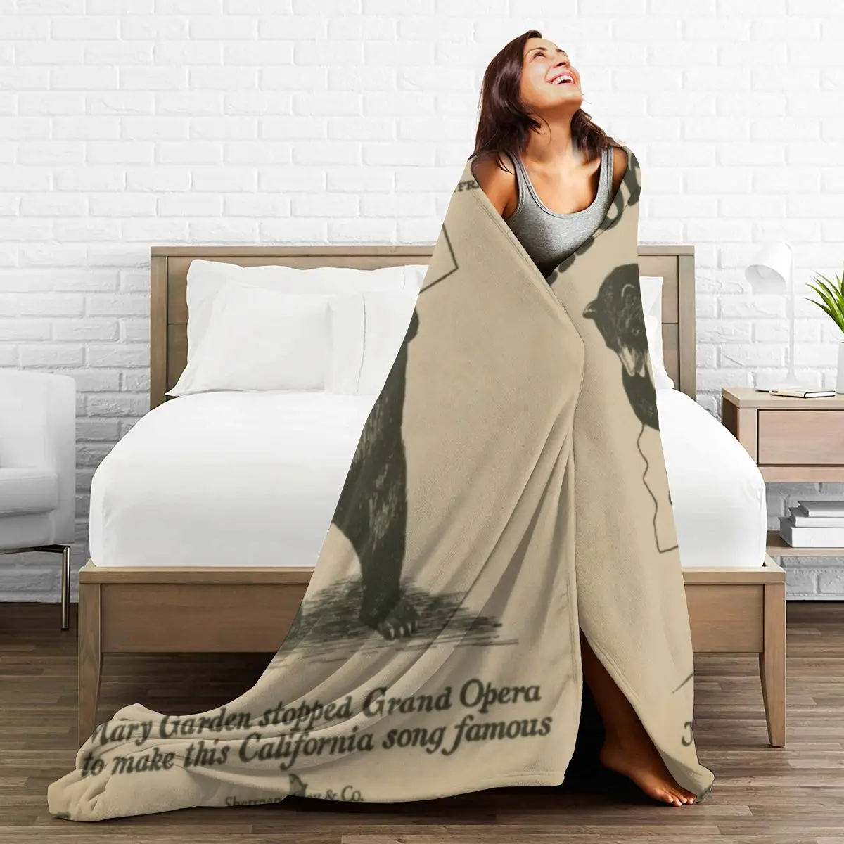 

I Love You California Microfiber Fleece Blanket Ultra Soft Throw Blanket Warm Flannel Blanket for Couch Sofa Bed Office