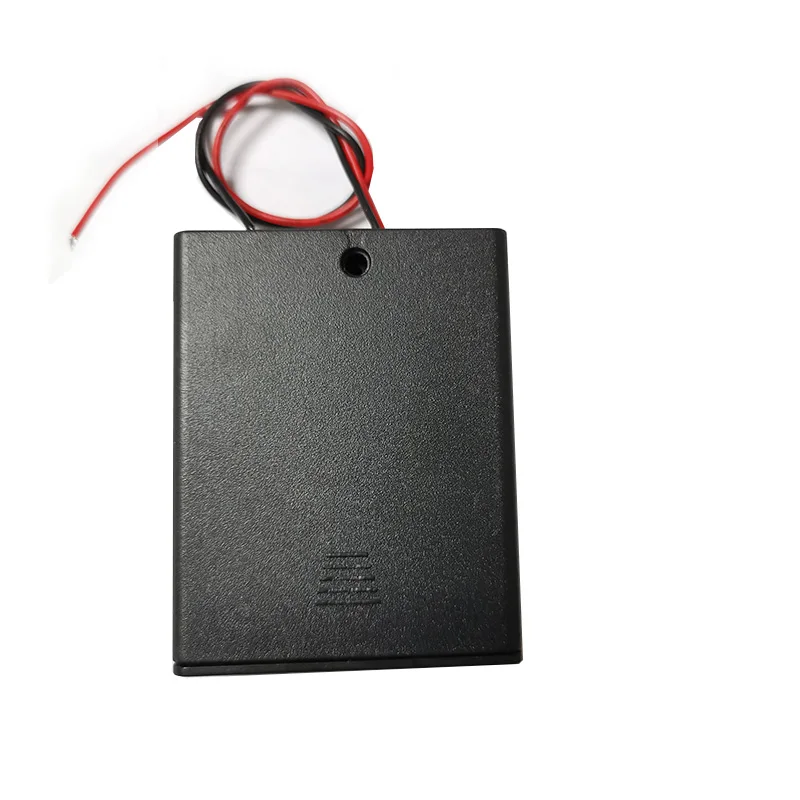 1 шт./лот пластиковый держатель для 4 батарей ААА пластиковая коробка пружинный