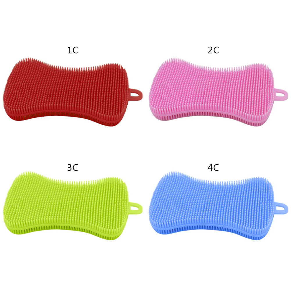 1 шт. чистящие щетки для фруктов овощей тарелок мытья кухни силиконовые посуды