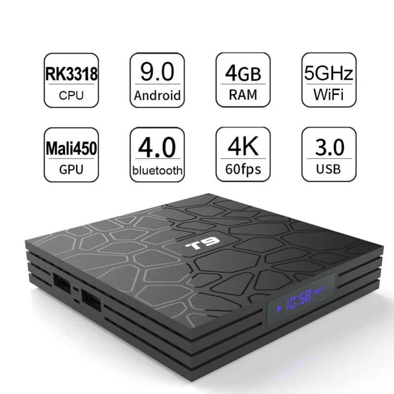 1 плеер smart 4 Гб ОЗУ 32 ГБ/64 Процессор: RK3318 Quad-corecortex-A53 телеприставка 4k медиа-ядро