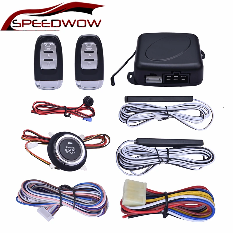 Автосигнализация SPEEDWOW запуск двигателя без ключа кнопка дистанционного запуска