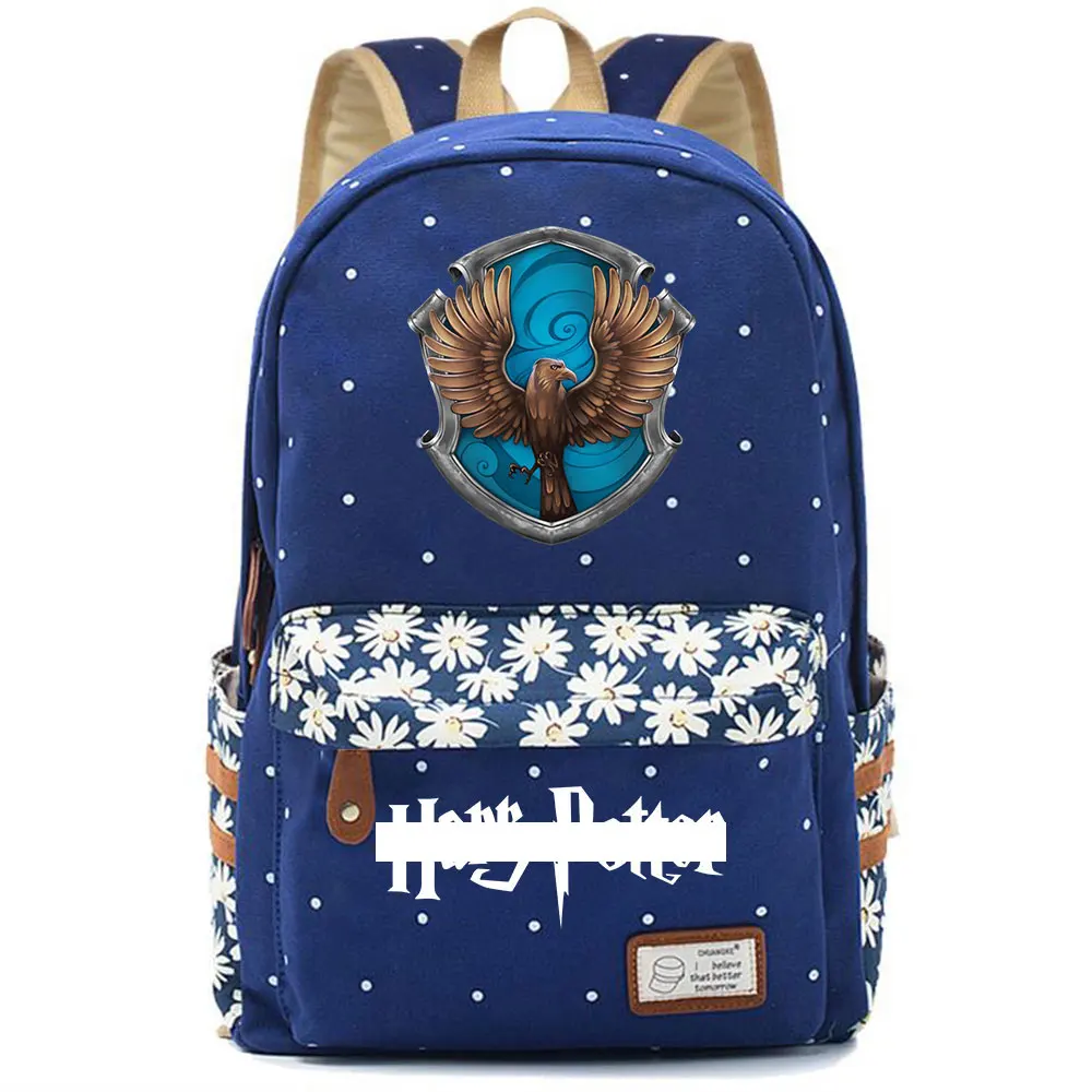 F0301 Горячая Волшебная школа Ravenclaw Орел детская школьная сумка для девочек Женская сумка рюкзак для подростков холщовый женский рюкзак - Цвет: F03-27