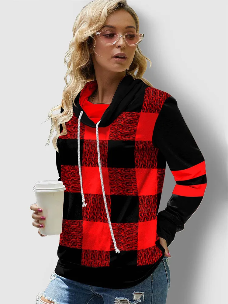 

Blouse Tops o-neck Splice Long Sleeve Spring Summer Casual Loose Women Shirt Plus Size 5XL