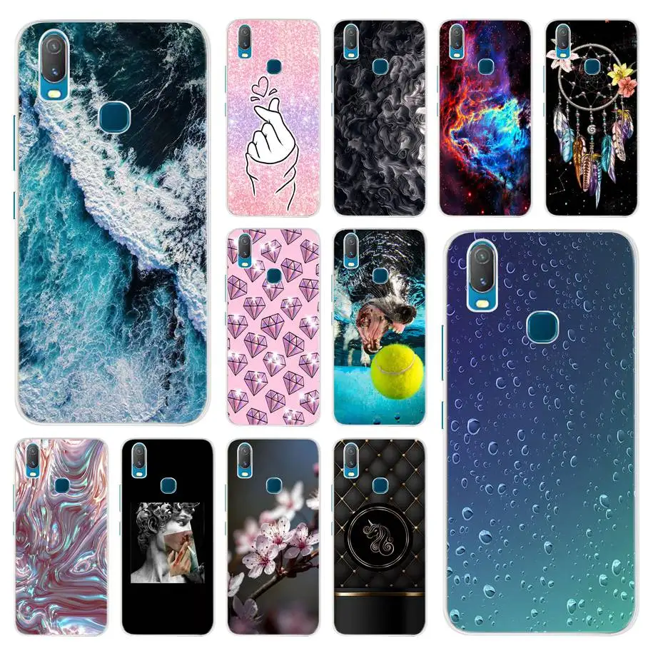 Мягкий чехол из ТПУ для Vivo Y11 2019 силиконовый с принтом морского дождя телефона 1906