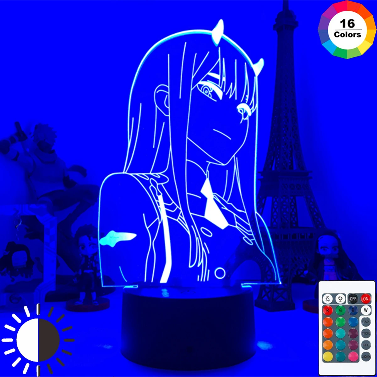 

Newest Led Night Light Zero Two Doll Figure Table 3d Lamp for Bed Room Decor Light Anime Waifu Gift Darling In The Zero Two Lamp