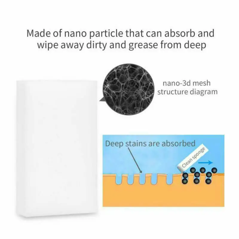 Меланиновые губки 10x6x2 см волшебная кухонная губка для мытья посуды