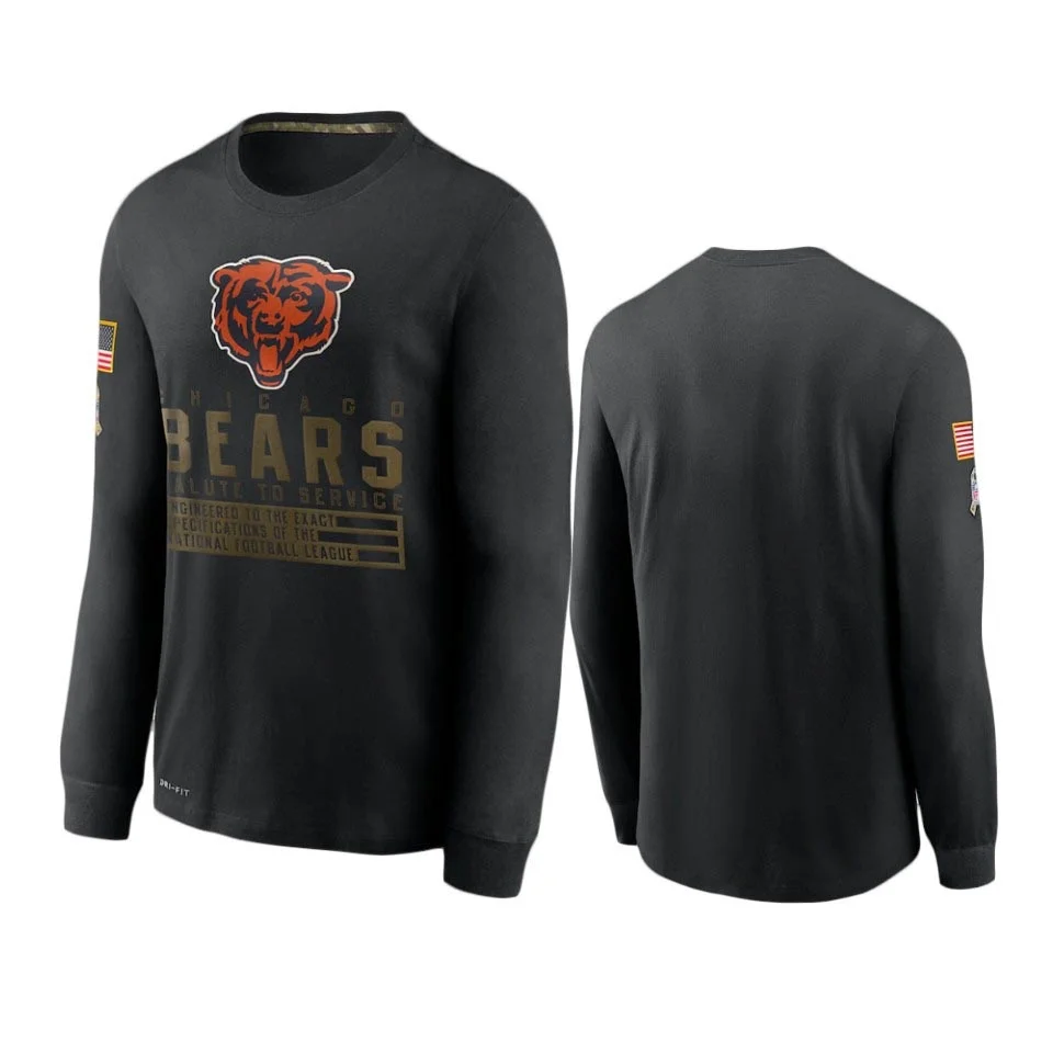 

Chicago Men Black Bears Salute to Service Sideline Performance Long Sleeve T-Shirt - S-4XL