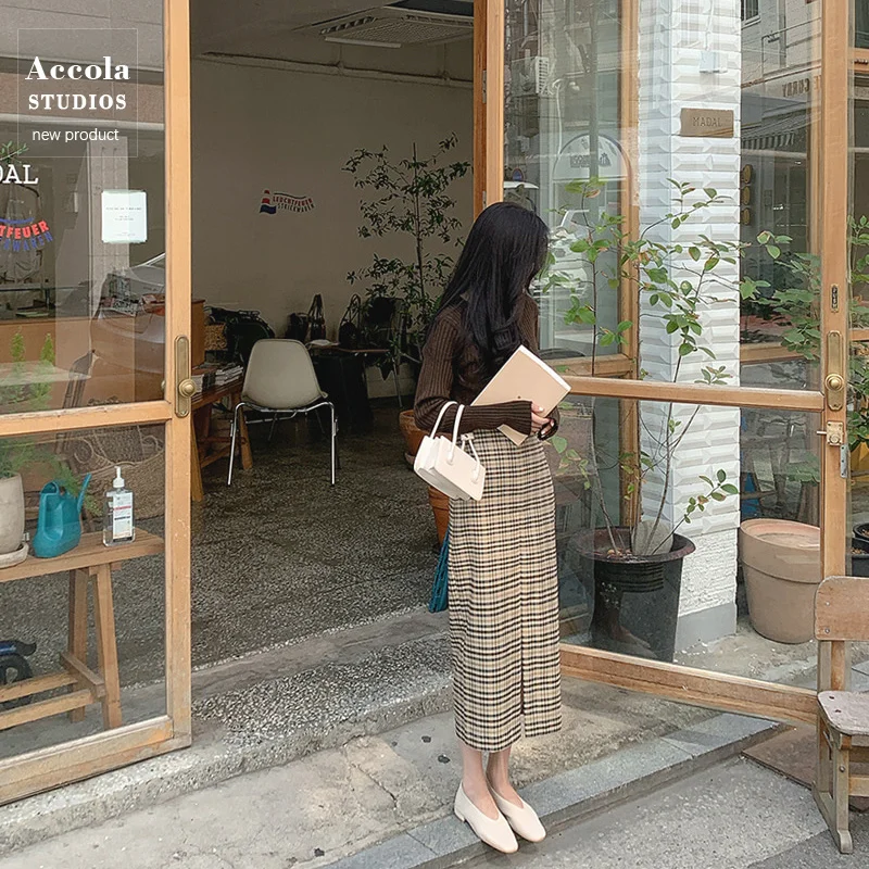 Женский трикотажный костюм из двух предметов вязаная юбка с высокой талией и в