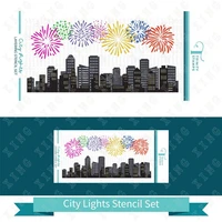 arrival kids fun diy drawing molds city lights layering slimline stencils for paiting scrapbooking album diary paper coloring