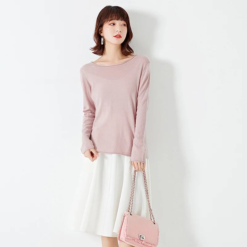 

LITVRIYH High Quality Cashmere Sweater Women Pullover Long Sleeve O-Neck Female Pullover Women Sweater Knitted Pull Femme Jumper