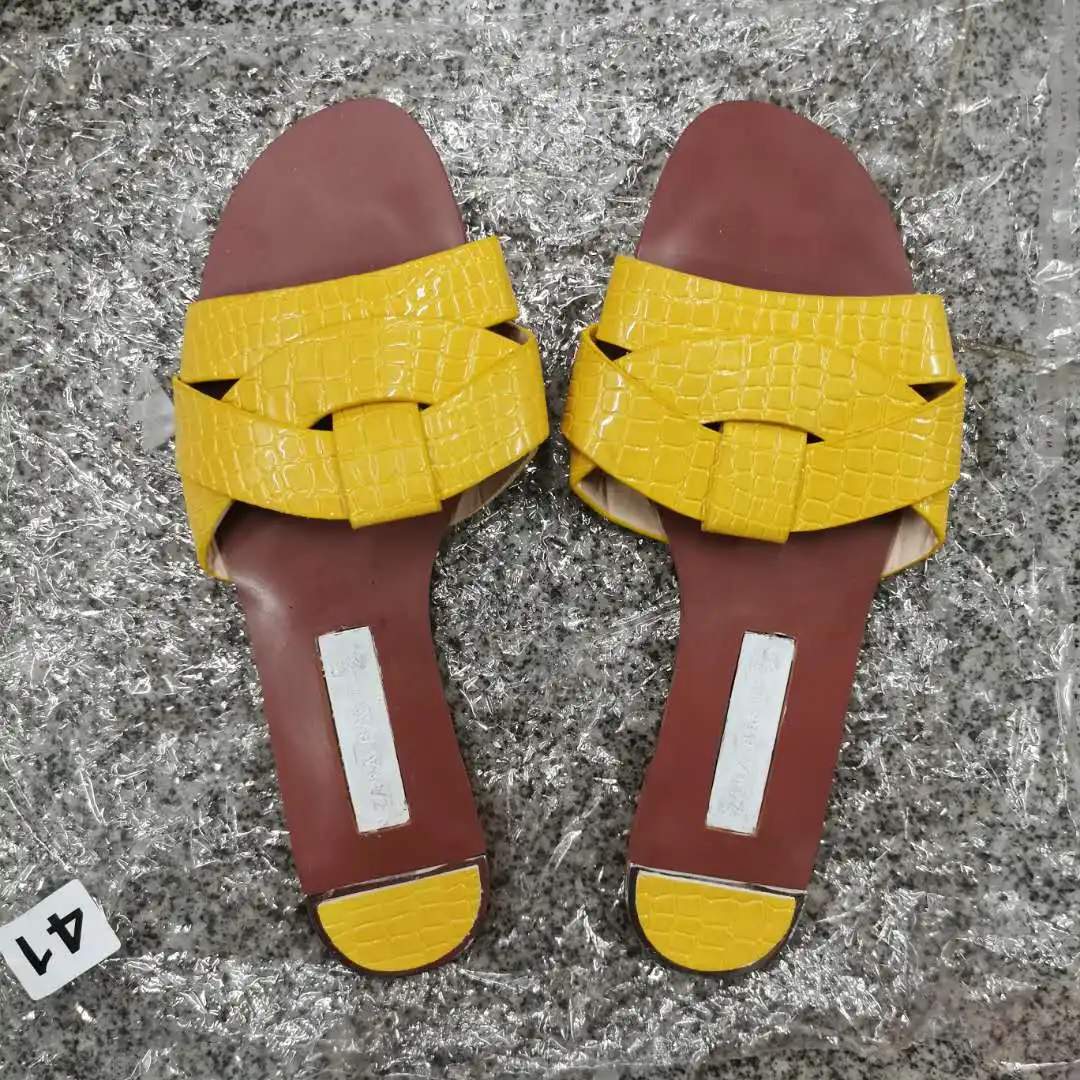 Удобные летние шлепанцы из искусственной кожи Женские в стиле ретро Шлепанцы без