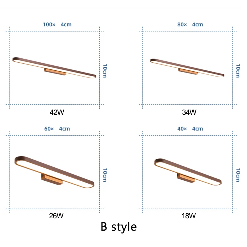 Коричневые современные светодиодные зеркальные светильники AWSIaiton настенный