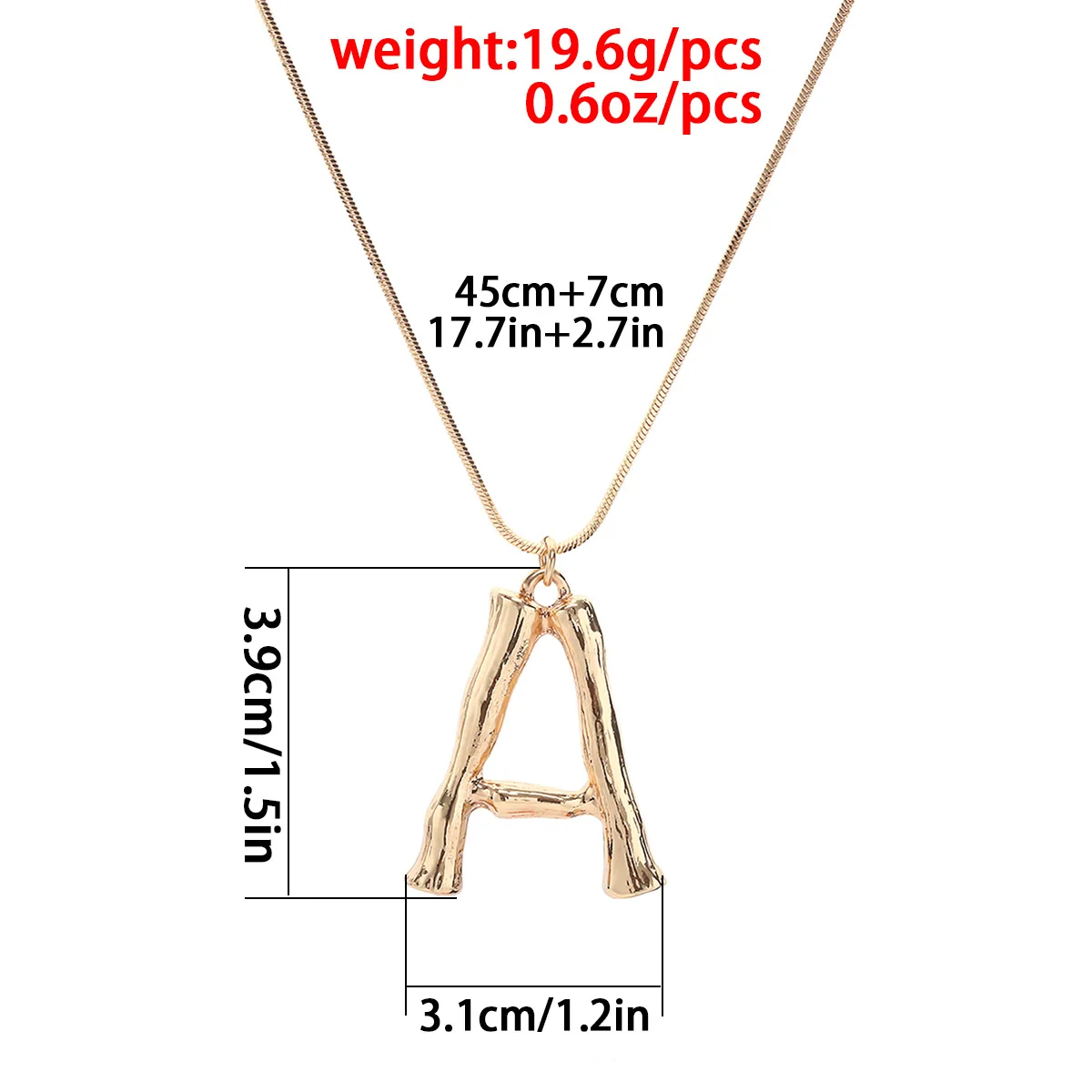 

Visisap Exaggerated Lava Letter Bussiness Necklaces for Women Simple Personality Birthday Gift Short Clavicle Necklace C2163