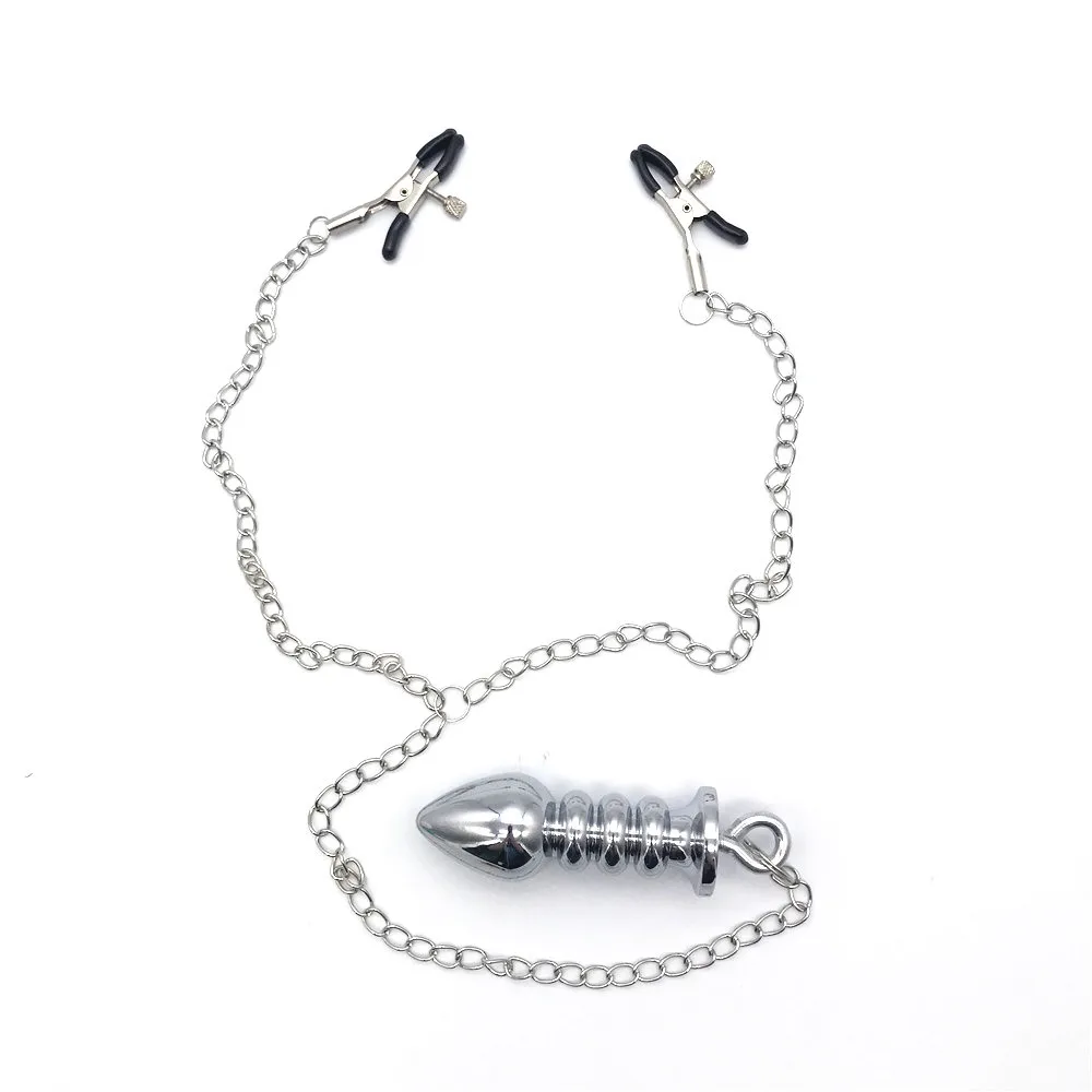 Зажимы для сосков с металлической цепочкой зажим грудных губ Sanal Plug регулируемые