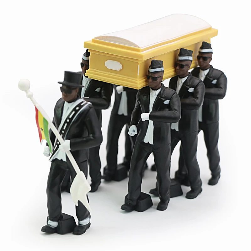 Гроб танца Гана Pallbearers ПВХ модная забавная модель Черная кепка погребальная