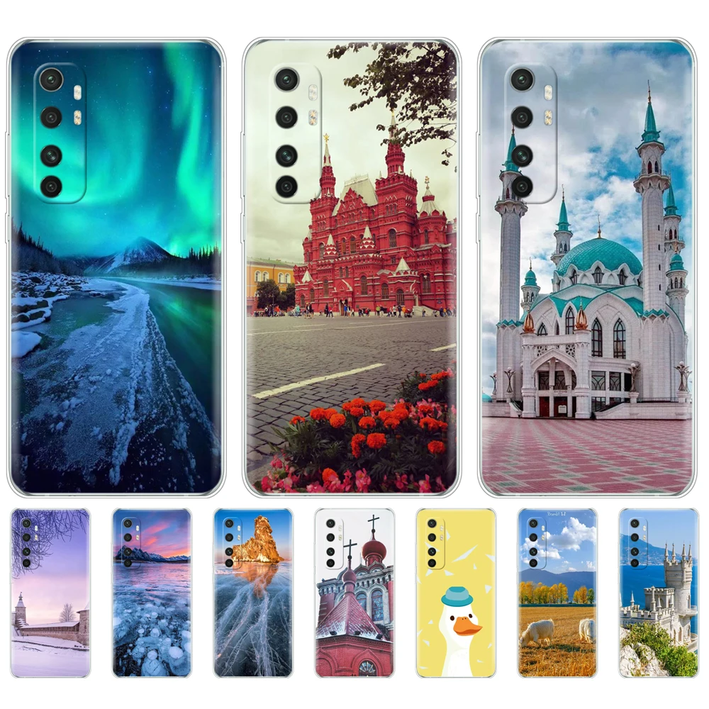 

For Xiaomi Mi Note 10 Lite Case 6.47" Soft Silicon Tpu Cover Note10 Lite Phone Back Shell Note10Lite Bumper Funda