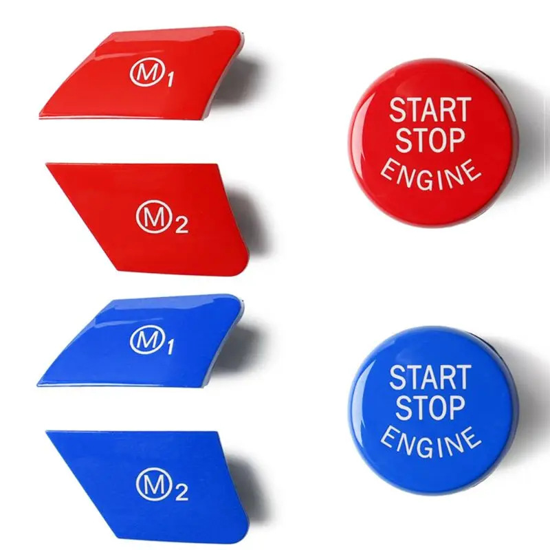

1Set Auto Steering Wheel M1 M2 Mode Button Start Engine Switch Button for B-MW 1/2/3/4/5/6 Series X5 X6 F15 F16 M Sport
