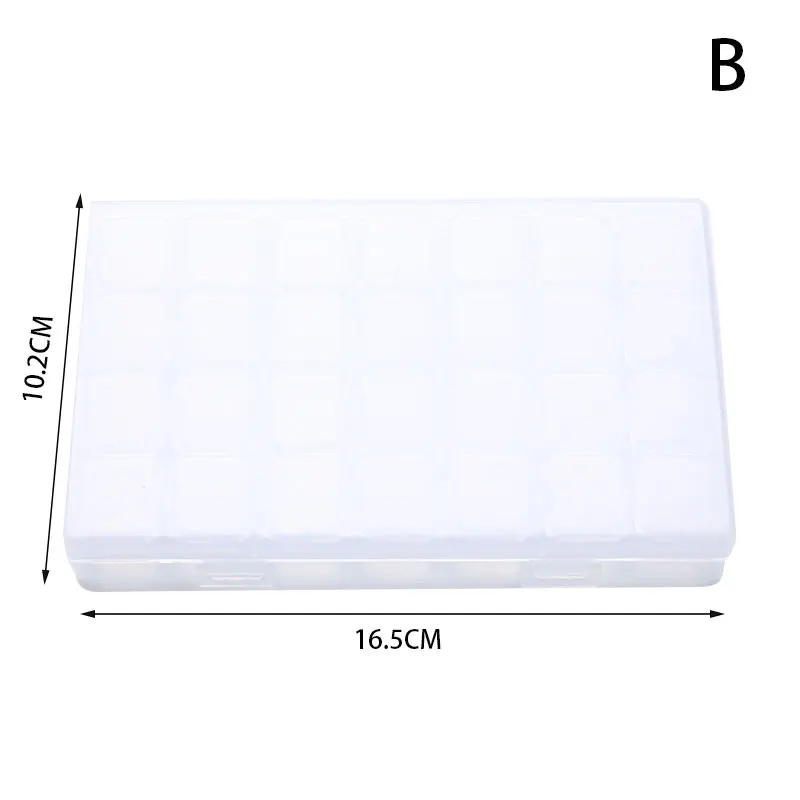 

2 colors 28/21 Slots Diamond Embroidery Box Diamond Painting Cross Stitch Tool Accessory Storage Boxes Case