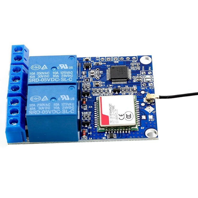 Sms Gsm удаленный Управление переключатель Sim800C Stm32F103C8T6 2-канальный релейный модуль