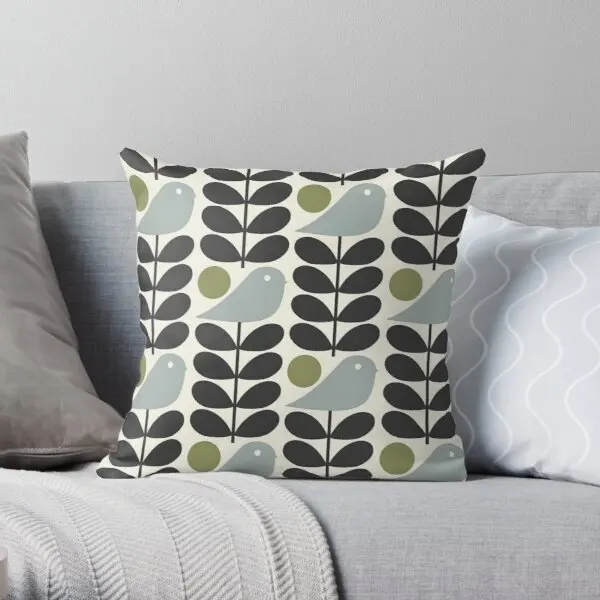

Multi Stem Bird Design Printing Throw Pillow Cover Waist Wedding Office Hotel Bedroom Anime Soft Fashion Pillows not include