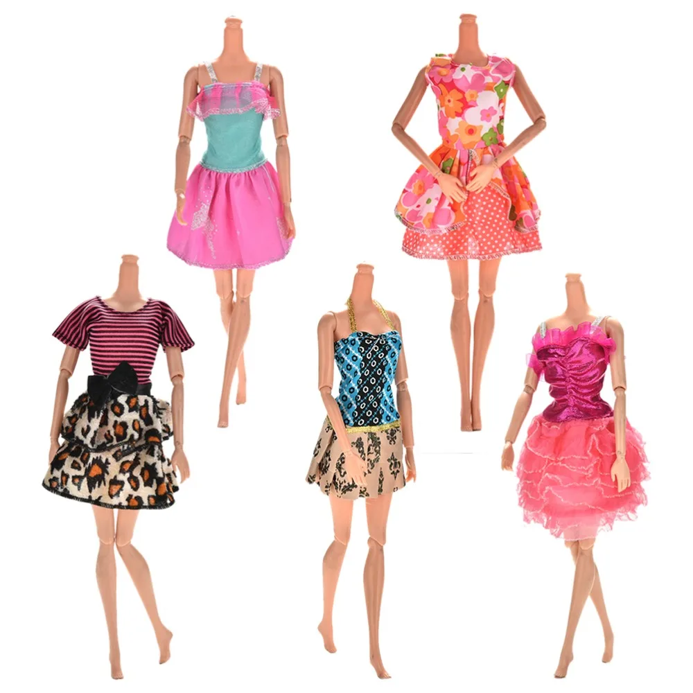 

2022 5Pieces Mix Sorts Fantasy Handmade Party Clothes Fashion Dress For Doll Best Gift Toys