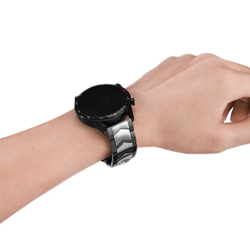 

22 мм ремешок для Huawei Watch 3 GT 2 Pro ремешок GT2e металлический ремешок для Samsung Galaxy Watch 3 45 мм для Amazfit Stratos аксессуары