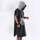 Пляжный халат из микрофибры; Пончо с капюшоном; Быстросохнущий легкий банный халат; Банный халат для Гидрокостюма; Плавательный бассейн для серфинга