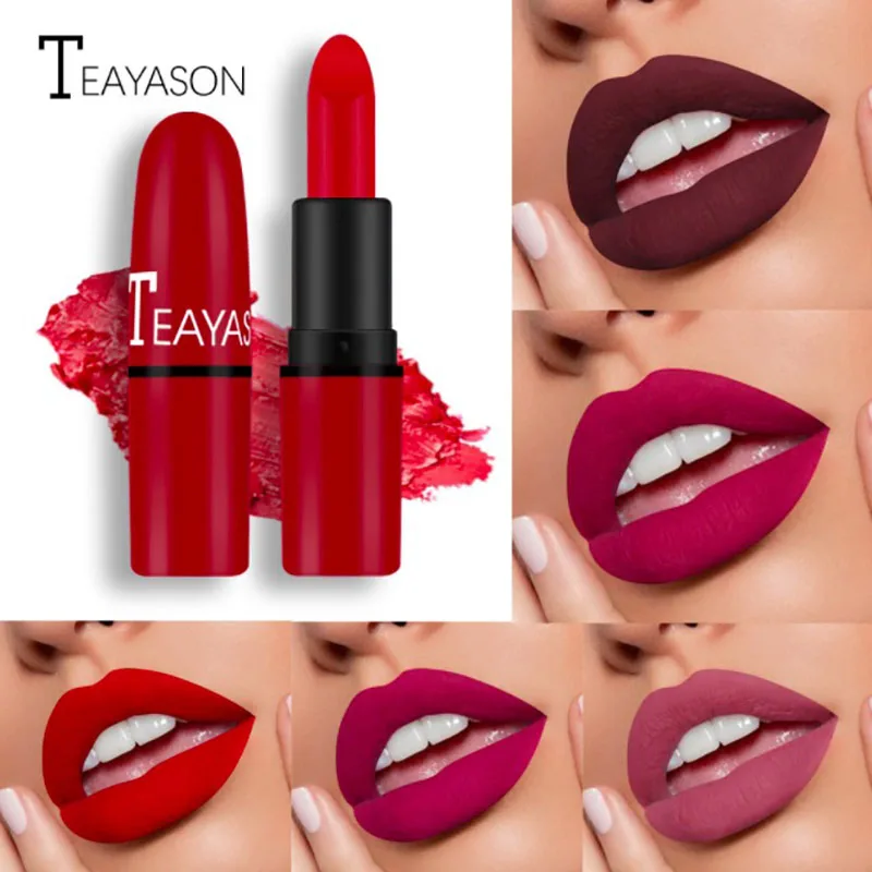 

Matte Mate Baume Rouge A Lèvres Mat Longue Durée Labial Pomadki Do Ust Brillo De Labios Lippenstift Repulpant Batom Coreano