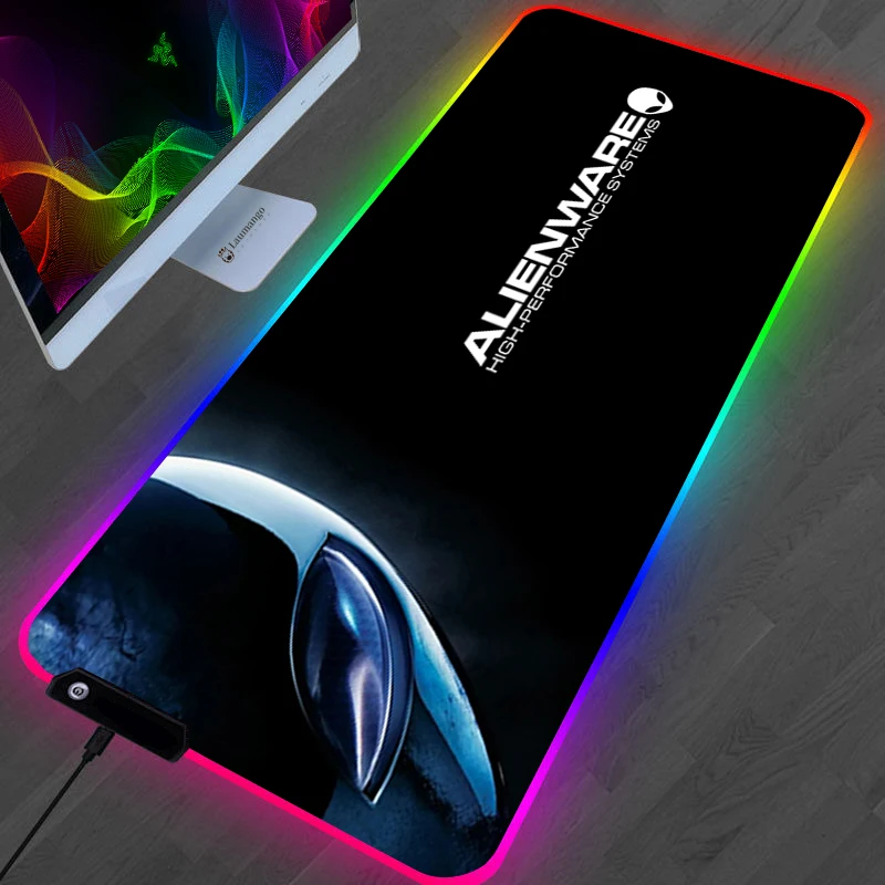 RGB Alienware игровой коврик для мыши XXL большой компьютерный клавиатуры 900x40 0