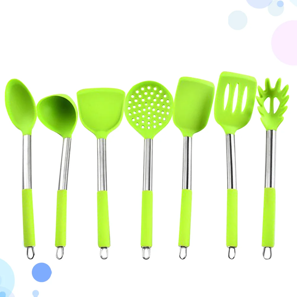 

7 шт., силиконовые кухонные принадлежности, ручка из нержавеющей стали