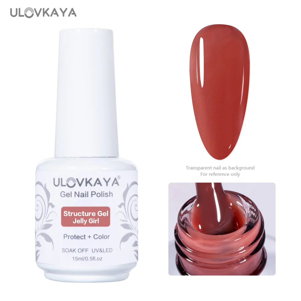

ULOVKAYA структура гель желе Девушка резиновый базовый цветной гель 2 в 1 стойкий лак для ногтей для гибридной фотогель лак