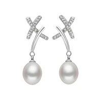 real natural freshwater pearl long earrings for women 925 silver earrings pearlwedding women birthday party gifts