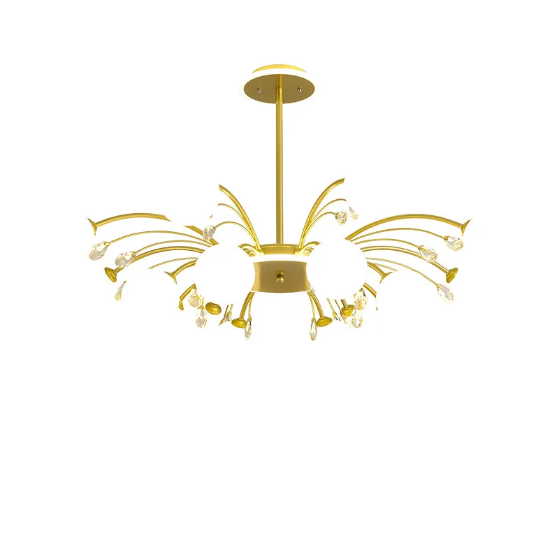 

Nordic Style Living Room Lamp Post-Modern Simple Home Creative Bedroom Chandelier Glass Magic Bean Molecule Restaurant light